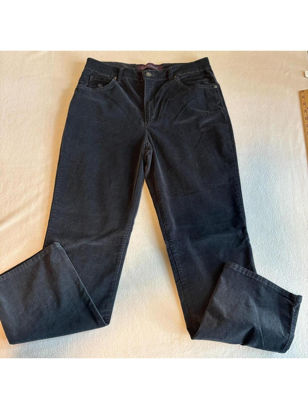 Gloria Vanderbilt Jeans Womens 12 Fits Like 32x30 Dark Wash Straight Stretch